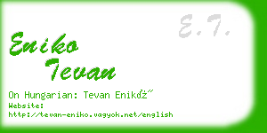 eniko tevan business card